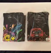 2 Marvel Funko Pop Tee Shirts (L) Blacklight Venom + Collector Corps Zombies