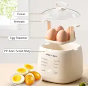 2025 Multi-Function Egg & Yogurt Maker with Steamer and Half-Boiled Egg Cooker
