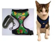 Cat Body Escape-proof harness with nylon lease - 3 pcs set(small,med & large)