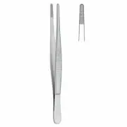 24 Dressing Forceps, 5.1/2", Straight Serrated Tips, Premium Stainless