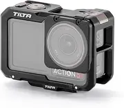 TILTA Camera Cage for DJI Osmo Action 3, 4, and 5 Pro Base Kit - Black TA-T72-A-B
