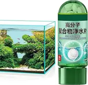 Purification Tablets,1 Bottle Fast Water Purification Tabs | Safe Aqua Tablets, Natural Fish Tank Accessories Supplies for Improves Water Quality