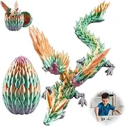 ElevaPulse 3D Dragon in Egg - Moving Dragon with Dragon Egg, Detailed 3D Printed Dragon Toy for Children and Collectors