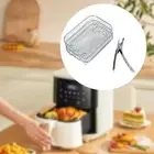 3x Air Fryer Basket with Clip Triple Layer Rack Oven for Pizzas Baking Bread