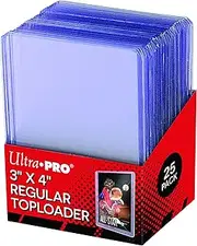 25 - Ultra Pro 3 X 4 Top Loader Card Holder for Baseball Football Basketball Hockey Golf Single Sports Cards Top Loads - Sportcards Card Collecting Supplies