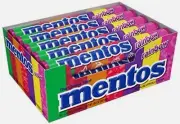 Mentos Chewy Mint Candy Roll Rainbow Non Melting Party 14 Pieces (Pack of 15)