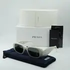 New PRADA PR17WS 1425S0 Talc/Dark Grey 49-20-145 Sunglasses