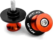 M6 Compatible With MT10 MT-10 2016-2021 2020 2019 2018 MT10 SP 2022 2023 Motorcycle Accessories Swingarm Spool Slider Stand Screws(Orange)