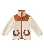 [Stella McCartney Kids] Stella McCartney Kids Patch-appliqué teddy jacket Y 6 beige
