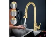 ACA Gold Stainless steel Pull out head Kitchen Mixer Tap Laundry Sink Faucet 3 Water Modes