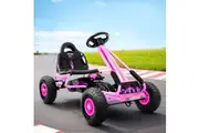 Rigo Kids Pedal Go Kart Ride On Toys Racing Car Rubber Tyre Pink