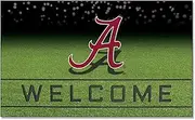 FANMATS 19975 Alabama Crimson Tide Crumb Rubber Outdoor Door Mat - 18in. x 30in., Team Color