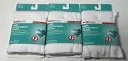 Light Compression Socks Over-The-Calf 3 Pairs S/M White Free Shipping .