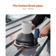 2 Pcs Metal Roof Pipe Flashing Boots Fit 150-280 mm Pipe High Temp EDPM