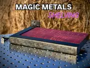 Steel Wall Shelf Purpleheart/ Magic Metals Metal Frame Wall Art