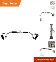 Universal Cable Machine Attachment - 28-Inch Tricep V-Bar with Rubber Grip
