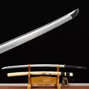 Japanese Handmade Katana Horrors Carbon Steel Yellow Saya Samurai Sword