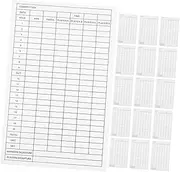 SUPVOX 25pcs Golf Scorecard Score Recording Cards Golfs Score Cards for Competition Scorecards Outdoor Scorecards Golf Accessories Golf Game Indoor Golf Ball Scorecards White Coated Paper