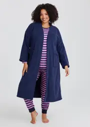 [Taking Shape] Taking Shape Plush Cosy Lounge Cardigan Size 18-20 in Harbour Blue - Plus Size Women's Clothing Harbour Blue
