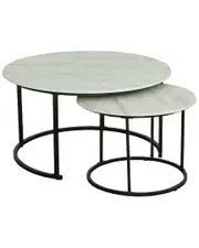 Progressive Furniture Set of 2 Nesting Round Cocktail Tables