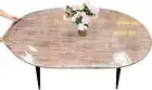 Clear Vinyl Oval Fitted Tablecloth Waterproof Elasticized Table Cloth Plastic