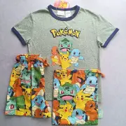 Peter Alexander Boys Pokemon Pyjama Set Short Sleeve Tee, Boxers Size 5 Gift Bag