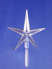 CERAMIC CHRISTMAS TREE STAR~~ Plastic~~~ Clear Large~~FREE SHIPPING
