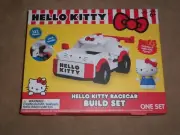 New HELLO KITTY RACECAR 132 PIECE BUILD SET w/ FIGURE
