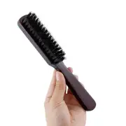 1 Pcs Men Boar Hair Bristle Beard Mustache Brush Hard Wood Handle Comb CR