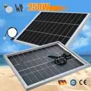 12V 250W Bifacial Solar Panel Kit Mono Fixed Home Caravan Camping Charging Power