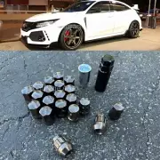 Steel Wheel Rim Lug Nuts Bolts Studs 12x1.5 + Lock For Toyota Honda Titanium x20 (for: Honda)