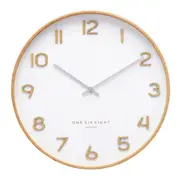 WALLACE White 53cm Silent Wall Clock