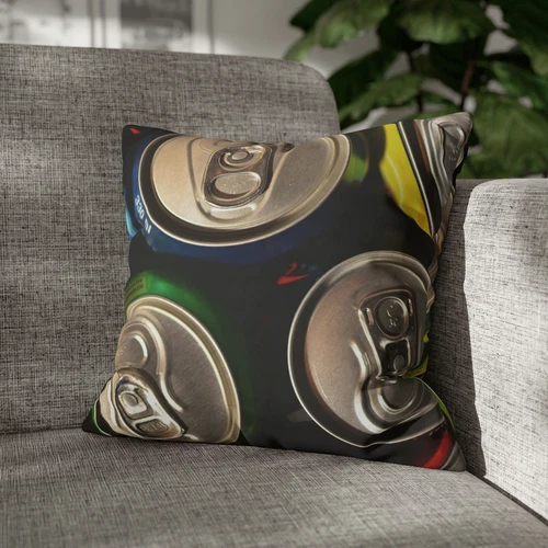CUSHION COVER PILLOW CASE|CARBONATED SODA POP DRINK CANS #1