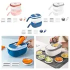 Manual Mandolin Slicer and Storage Container Vegetable Choppers for Garlic