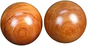 2Pcs Wooden Hand Massage Balls Round Fitness Exercise Balls for Muscle Stretching at Home Shop Design for Hand Therapy Relaxation