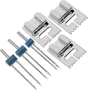 SHINEOFI Double Needles Set for Household Sewing Machine 2mm-4mm Multi-Function Sewing Machine Needles 1 Set for Home and Commercial Use