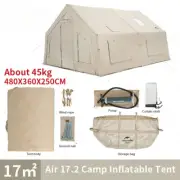 Glamping Inflatable Tent Luxury Waterproof House Tent for 4 People Family Camp