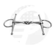 Full Cheek Double Broken With Oval Link Horse Snaffle Bit - Stainless Steel