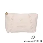MAISON DE FLEUR 浪漫珍珠系列帆布手拿包(8A32FJJ1200)