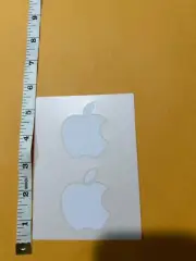 Apple Macintosh logo decal sticker white color