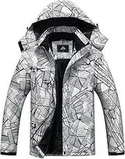 [MOERDENG] Women's Ski Jacket Warm Winter Coat Hooded Snowboarding Jackets Waterproof Mountain Windbreaker for Hiking Traval