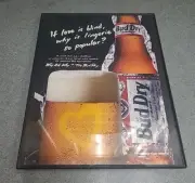 Bud Dry Beer Budweiser 1991 Print Ad Framed 8.5x11
