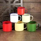 Quirky Retro Cup Handmade Art Ceramic Coffee Mug with Handle for Outdoor