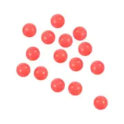 100Pcs Soft Rubber Fishing Beads Glow in the Dark 10mm for Fishing Rigs, Red