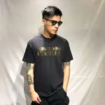 美國百分百【全新真品】VERSACE 凡賽斯 VJ 短袖 T恤 T-SHIRT 金色LOGO 義大利精品 黑色 BA16