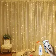 8 Mode Remote Control Timing USB Copper Wire Light LED Curtain Light String Christmas Holiday Room Decoration Lantern Ga