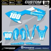 HUSQVARNA 85 MOTOCROSS GRAPHICS CUSTOM MX GRAPHICS KIT TC 85 BLOK BLU-O/WHI