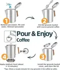 Camping Percolator Coffee Pot 12 Cup Stove Top Coffee Percolator Non Electric...