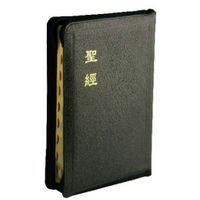 中文聖經和合本大字版聖經 黑色皮面拉鍊索引金邊