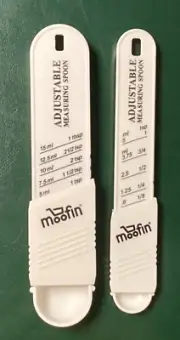 2 Adjustable Measuring Spoon Set - Teaspoon & Tablespoon, Kitchen Baking Tool